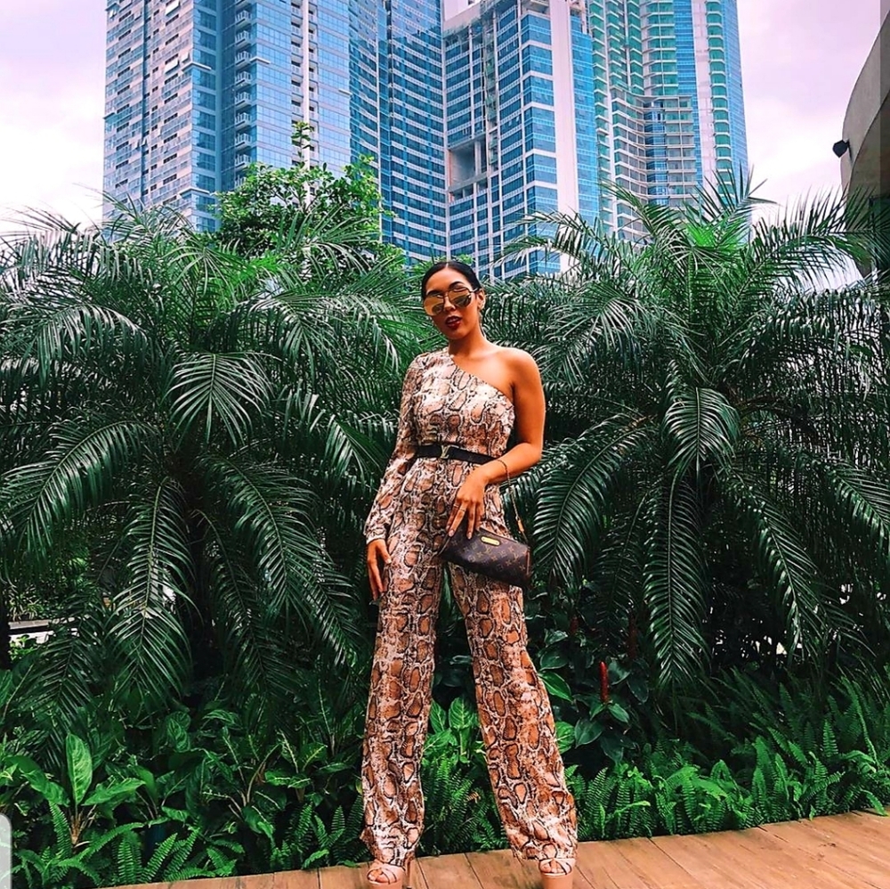 Killer One Shoulder Python Printjumpsuit - image 2